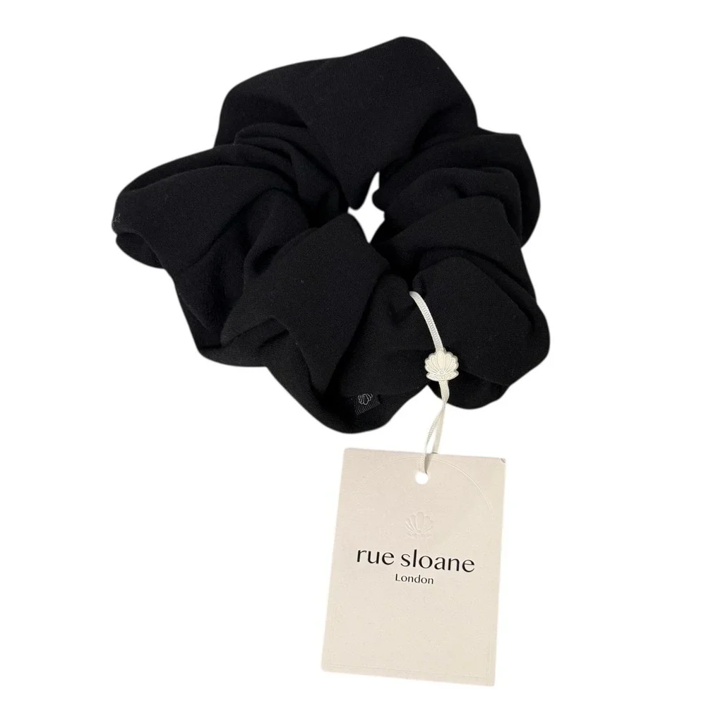 NEW Rue Sloane London Chou Super Scrunchie Black Oversized Statement Hair Tie